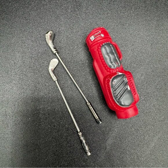 Red Miniature Golf Bag with Clubs - Picture 1 of 10